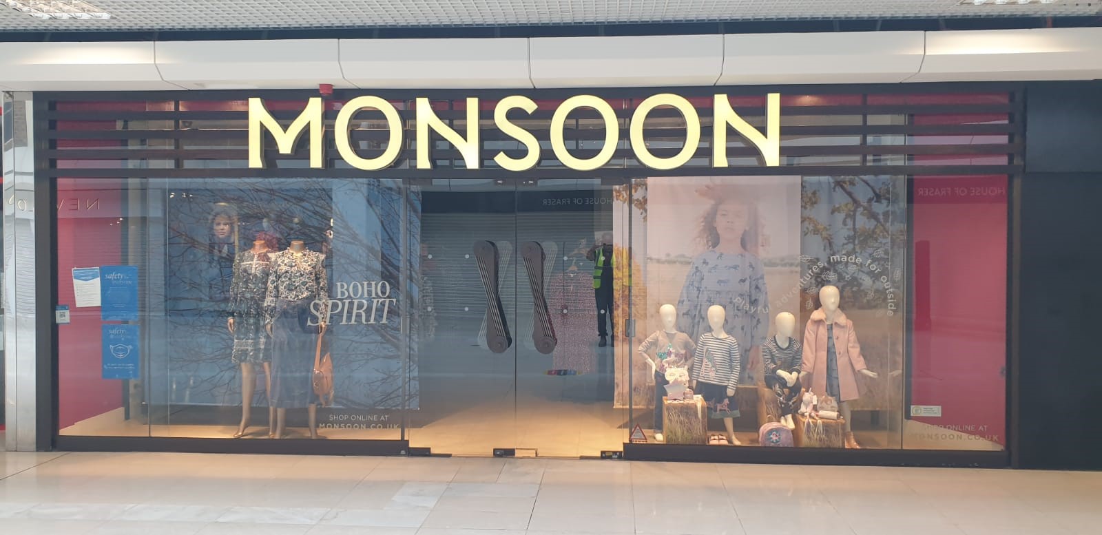 Monsoon Glass Shopfront in London